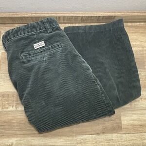 Polo Ralph Lauren Andrew‎ Corduroy Pleated Pants Men 33x30 Green 25" Inseam READ